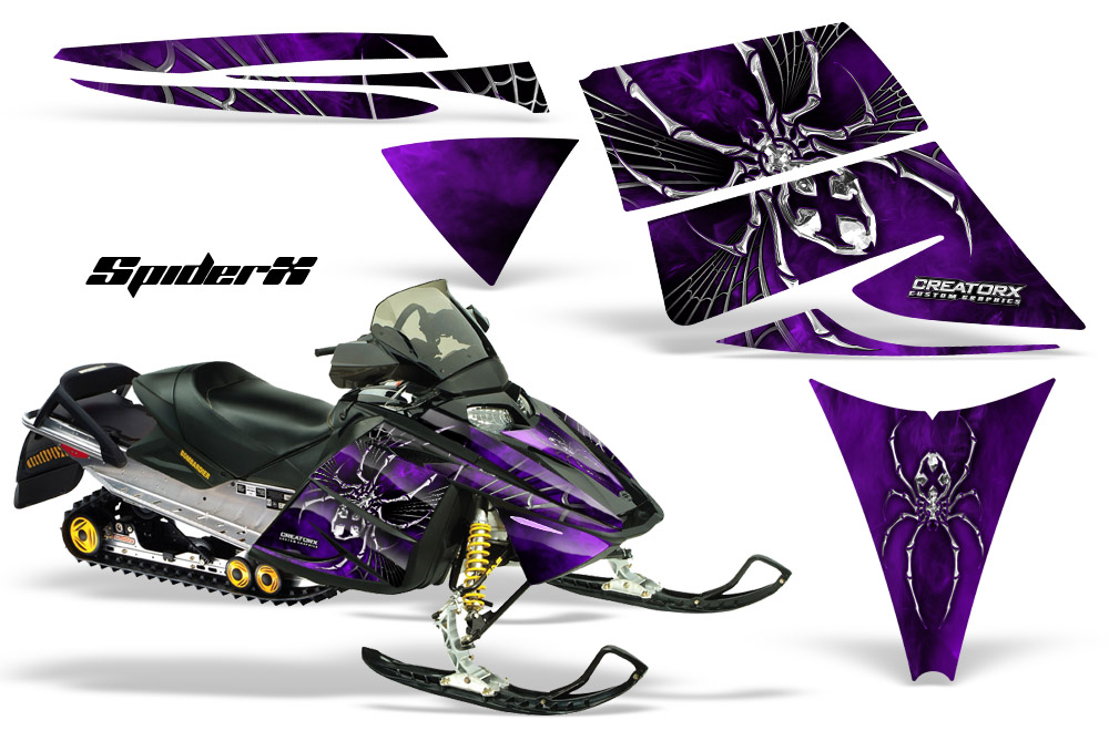 Ski-Doo Rev Graphics Kit SpiderX Purple